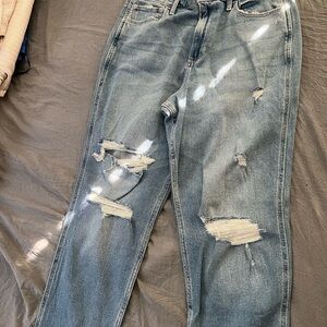 Hollister mom jeans Distressed Blue Jeans
